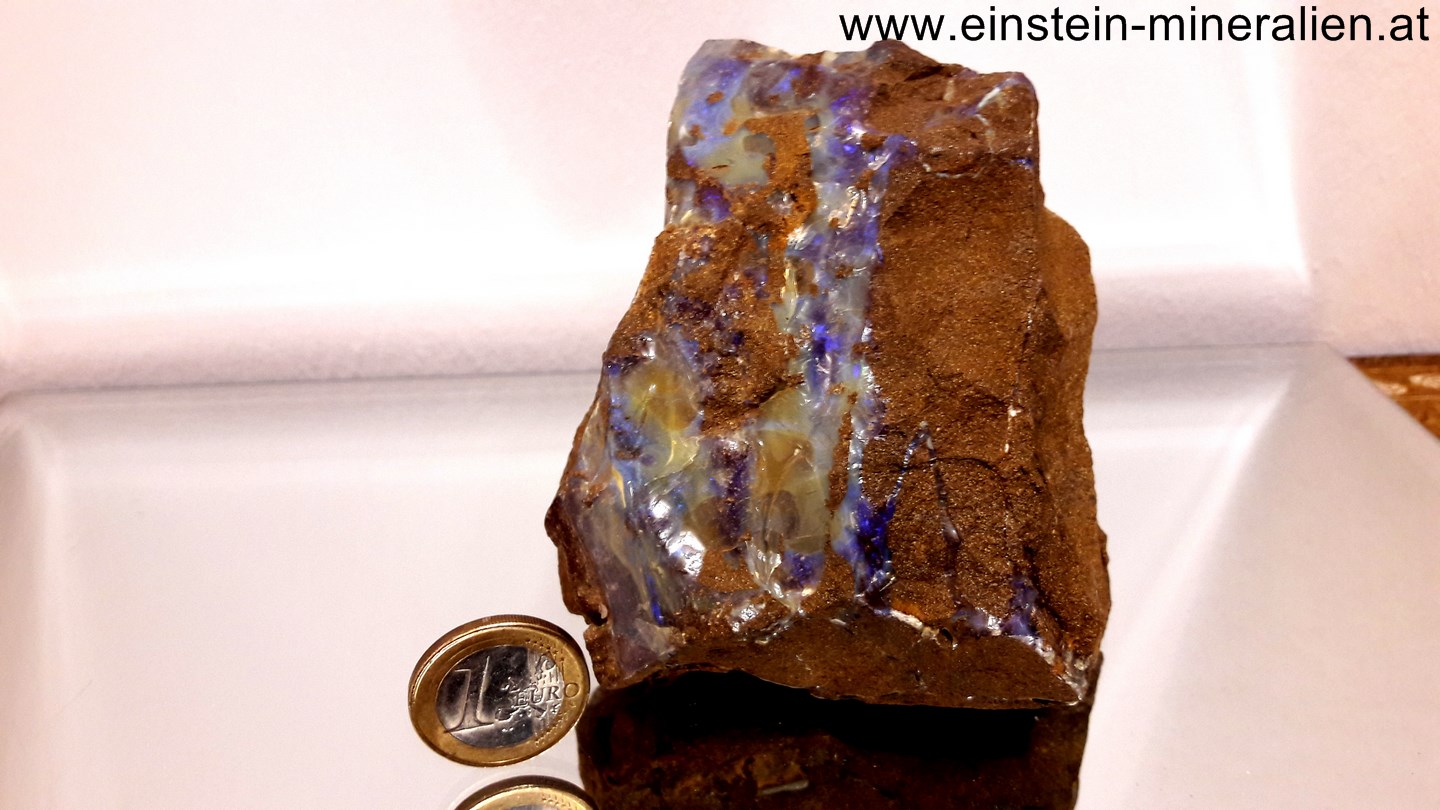 Boulder Opal roh - 513g - zum Schließen ins Bild klicken